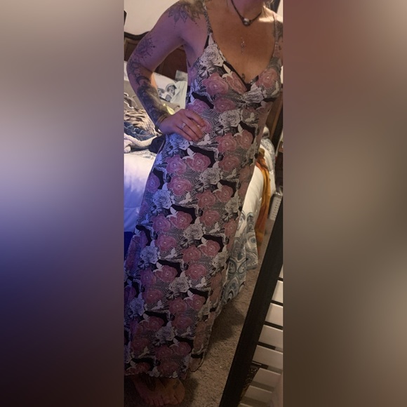 Jayli Hippie Clothing Rose & Butterfly Maxi Dress SZ S - Picture 6 of 6